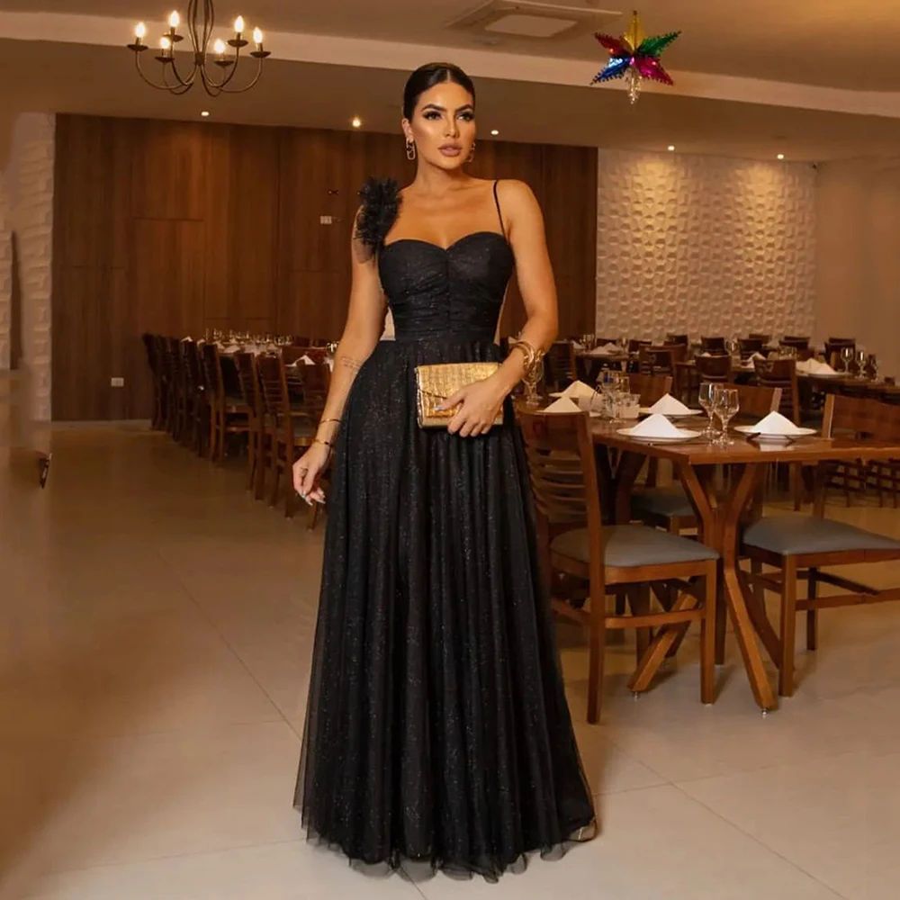 Msikoods Black Glitter Sequin Tulle Prom Dresses Formal A Line Sleeves Straps Women Party Gowns Long Evening Dress Dress
Msikoods Black Glitter Sequin Tulle Prom Dresses Formal A Line Sleeves Straps Women Party Gowns Long Evening Dress Dress