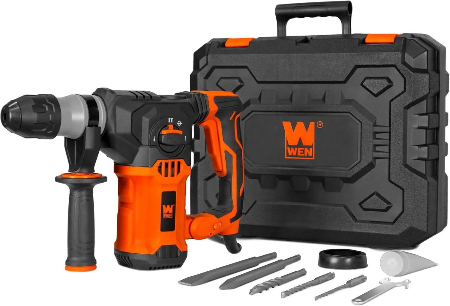 12-Amp Variable Speed SDS Plus Rotary Hammer Kit with Case, Chisels, and Drill Bits for Heavy-Duty Drilling
12-Amp Variable Speed SDS Plus Rotary Hammer Kit with Case, Chisels, and Drill Bits for Heavy-Duty Drilling