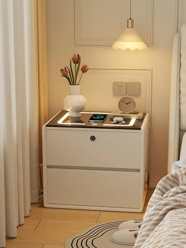 Cream Wind Smart Bedside Table Simple Modern Multifunctional Wireless Fingerprint Charging Lock Master Bedroom Light Luxury Prem
Cream Wind Smart Bedside Table Simple Modern Multifunctional Wireless Fingerprint Charging Lock Master Bedroom Light Luxury Prem