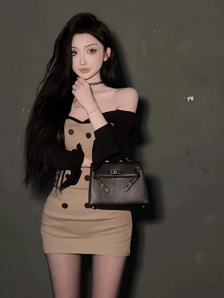 Strive Sexy Short Skirt with Shoulder Exposure Bodycon Dress for plus Size Women Korean Style Commute Autumn Long Sleeve
Strive Sexy Short Skirt with Shoulder Exposure Bodycon Dress for plus Size Women Korean Style Commute Autumn Long Sleeve