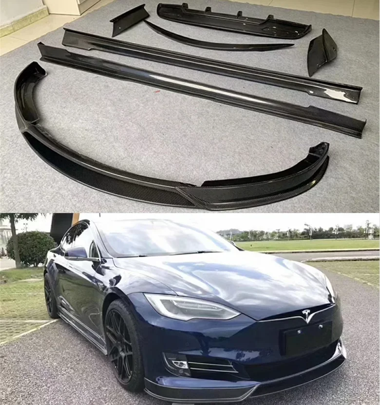 For Tesla Model S 2016-2020 Front Bumper Lip+Rear Spoiler+Trunk Diffuser+ Side Body Skirt Full Body Kit Real Carbon Fiber
For Tesla Model S 2016-2020 Front Bumper Lip+Rear Spoiler+Trunk Diffuser+ Side Body Skirt Full Body Kit Real Carbon Fiber