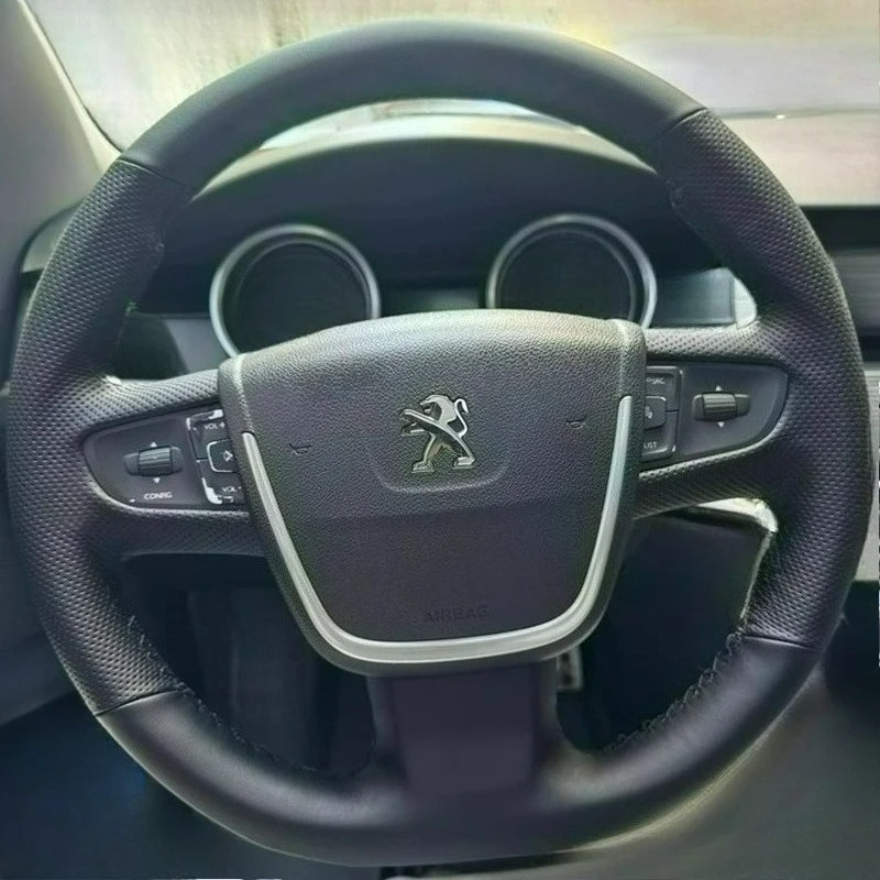 Hand Stitched renovation wear-resistant Non-slip black leather car Steering wheel cover For Peugeot 508 2011-2008 SW 2012-2017
Hand Stitched renovation wear-resistant Non-slip black leather car Steering wheel cover For Peugeot 508 2011-2008 SW 2012-2017