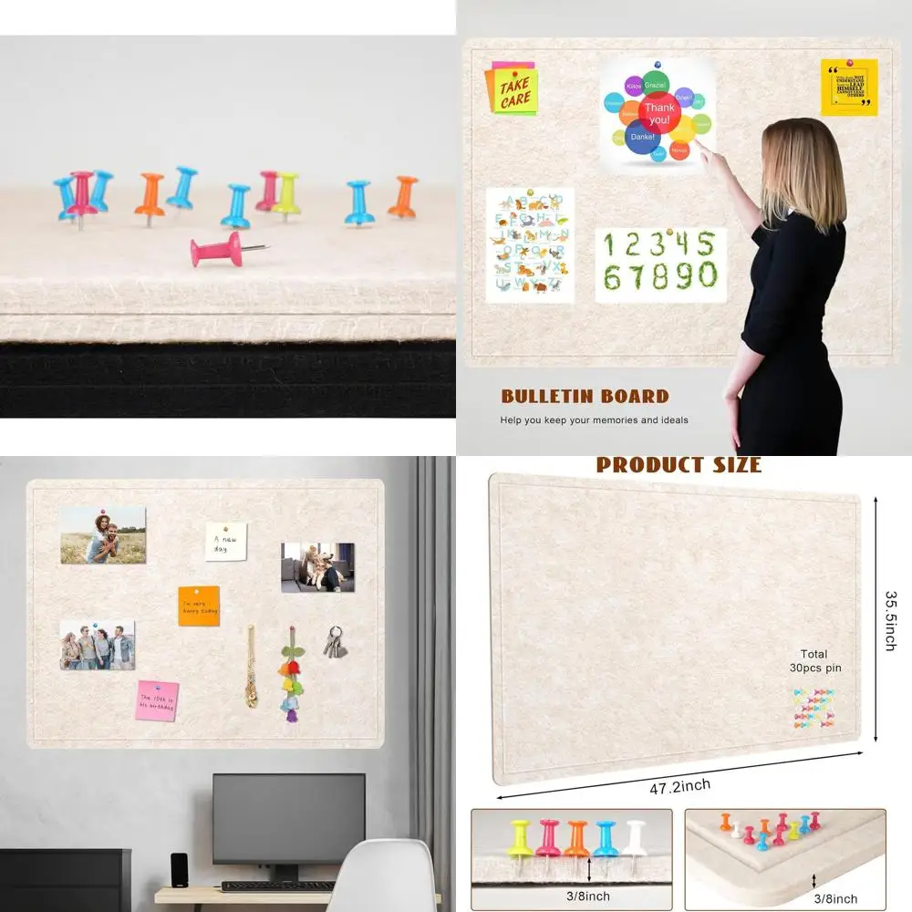 Настенная доска объявлений из овсяного фетра 48x36 с 30-контактными кнопками, складная альтернативная доска для зрения и настроения
Настенная доска объявлений из овсяного фетра 48x36 с 30-контактными кнопками, складная альтернативная доска для зрения и настроения