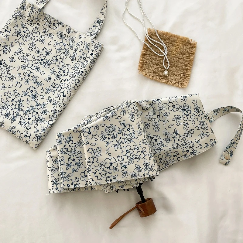 Vintage Floral Crooked Handle Sun Umbrella UPF50+ Full Size Compact Portable with Carrying Case for Women Cottagecore Parasol
Vintage Floral Crooked Handle Sun Umbrella UPF50+ Full Size Compact Portable with Carrying Case for Women Cottagecore Parasol