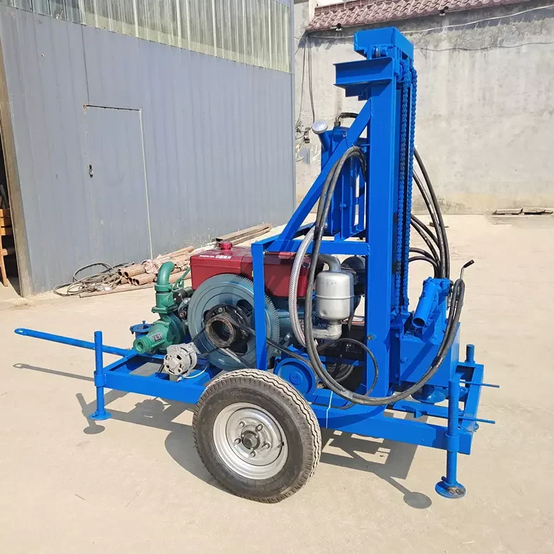 22HP 150m Water Well Drilling Machine Borehole Rig Diesel Engine Hydraulic Wheel Type for Domestic Water Source
22HP 150m Water Well Drilling Machine Borehole Rig Diesel Engine Hydraulic Wheel Type for Domestic Water Source