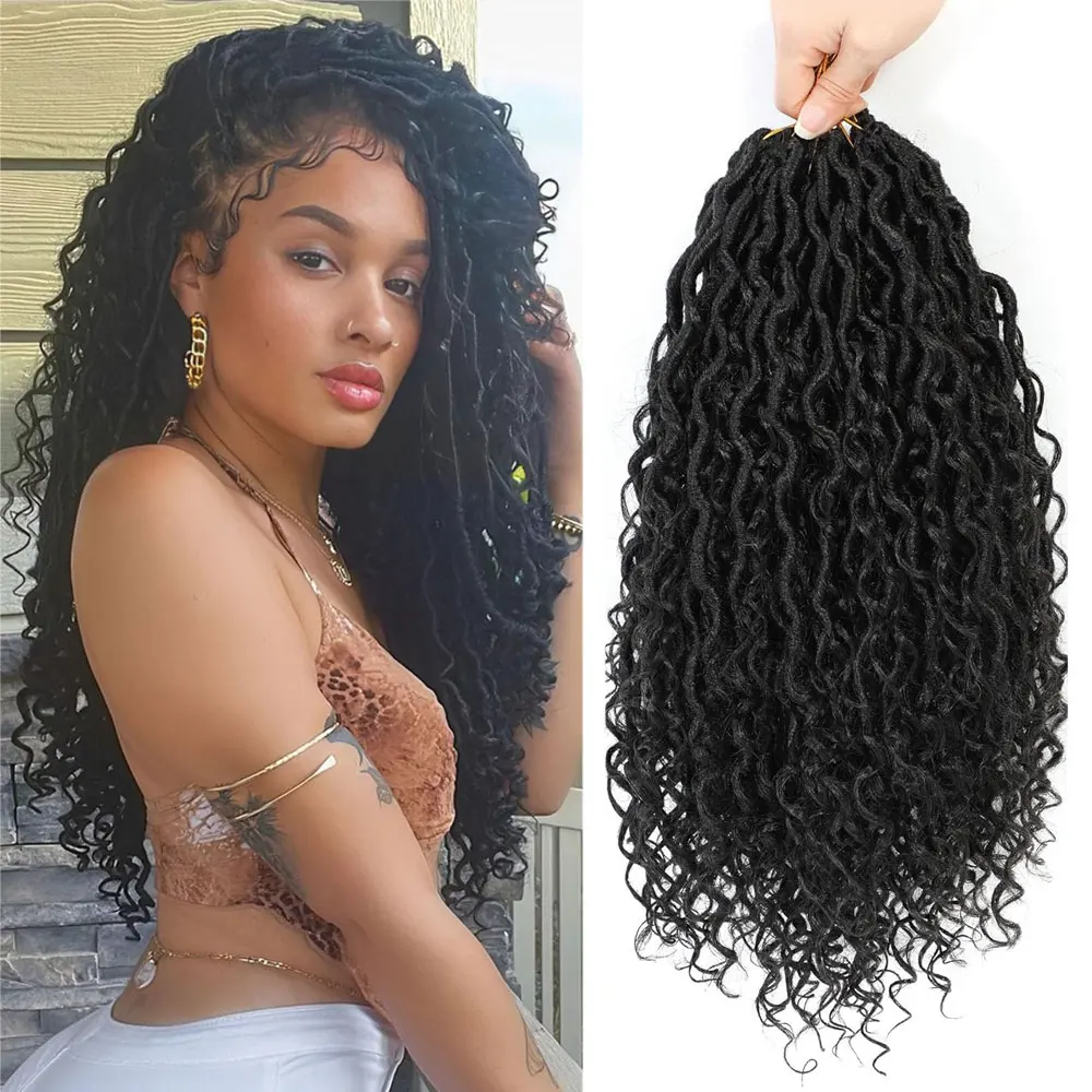 14"Faux Locs Crochet Hair 8Packs Pre Looped Goddess Locs Crochet Hair With Curly End Boho Synthetic Crochet Hair For Black Women
14"Faux Locs Crochet Hair 8Packs Pre Looped Goddess Locs Crochet Hair With Curly End Boho Synthetic Crochet Hair For Black Women