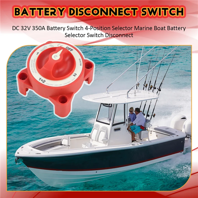 AEA7-DC 32V 350A Battery Switch 4-Position Selector Marine Boat Battery Selector Switch Disconnect For Marine Boat
AEA7-DC 32V 350A Battery Switch 4-Position Selector Marine Boat Battery Selector Switch Disconnect For Marine Boat