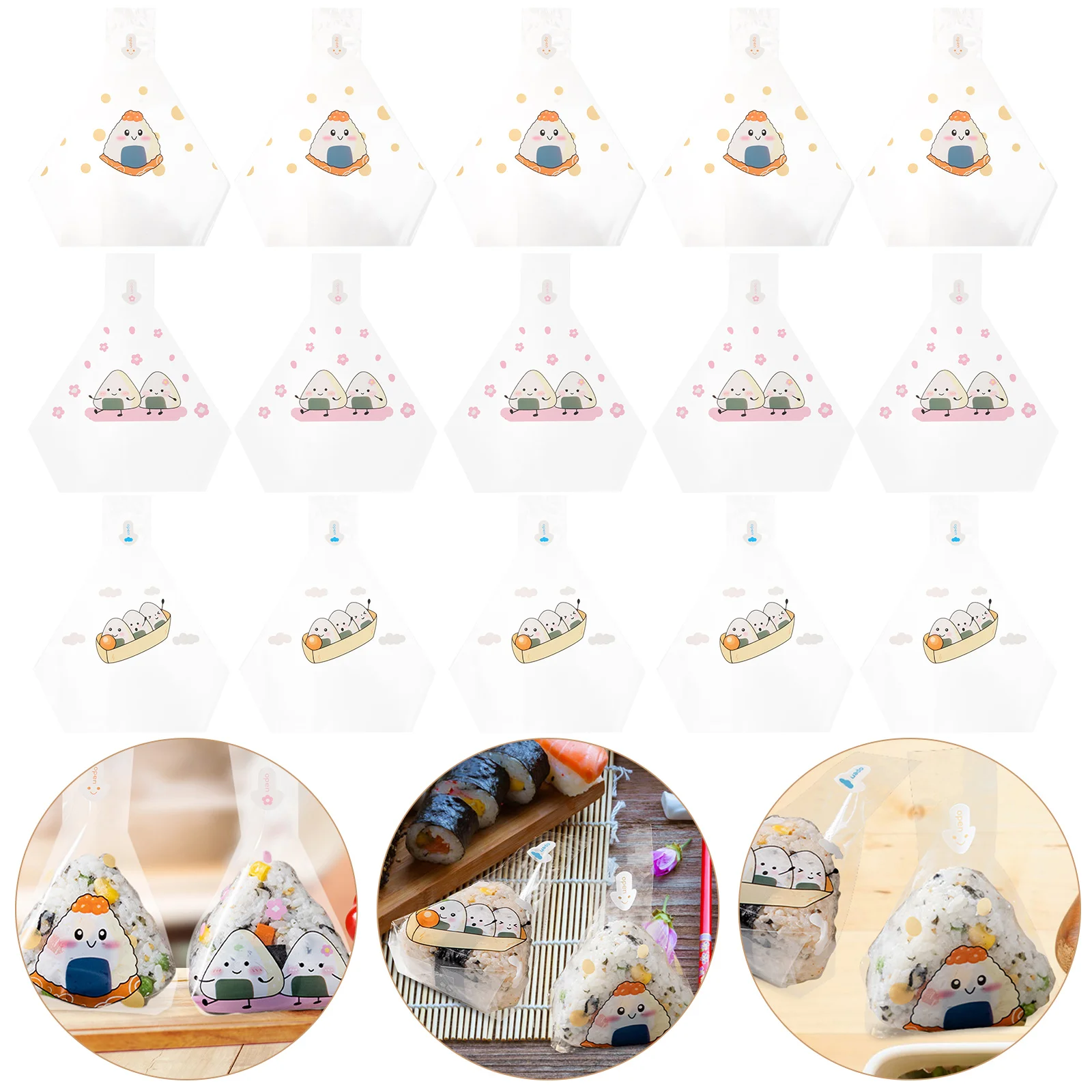50 Pcs Rice Container Triangle Ball Packaging Packing Bags Candy Sushi Wrapper Transparent Balls
50 Pcs Rice Container Triangle Ball Packaging Packing Bags Candy Sushi Wrapper Transparent Balls