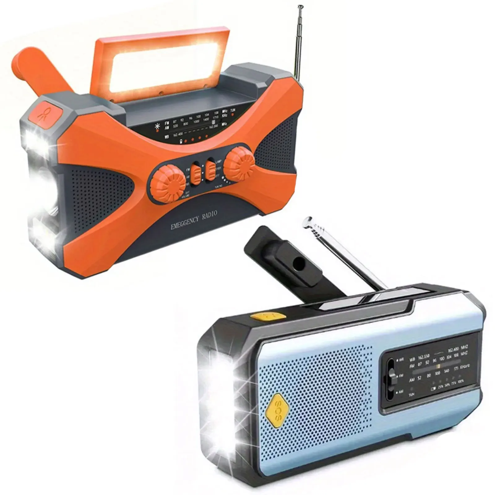Multi-function Emergency Radio Set, 10000mAh Power Bank & 2000mAh Hand Crank Radio, Global AM/FM/NOAA Weather Alerts, Dual Stereo Speakers, LED Flashlight & Reading Lamp, SOS Alarm, Solar/USB Charging, Survival Gear for Camping, Hiking, Travel & Home
Multi-function Emergency Radio Set, 10000mAh Power Bank & 2000mAh Hand Crank Radio, Global AM/FM/NOAA Weather Alerts, Dual Stereo Speakers, LED Flashlight & Reading Lamp, SOS Alarm, Solar/USB Charging, Survival Gear for Camping, Hiking, Travel & Home