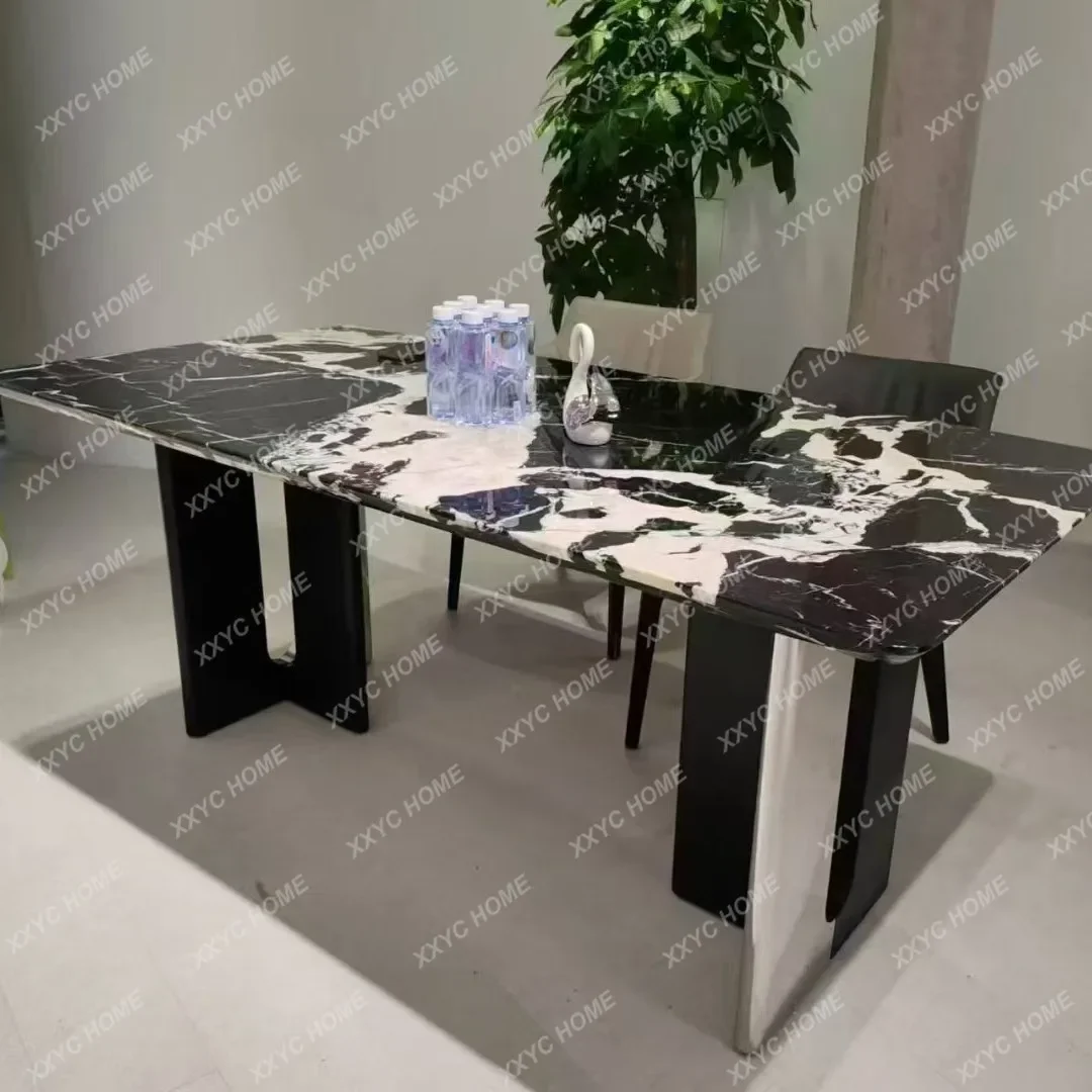 HHousehold natural luxury stone dining table restaurant stainless steel table legs dining table
HHousehold natural luxury stone dining table restaurant stainless steel table legs dining table