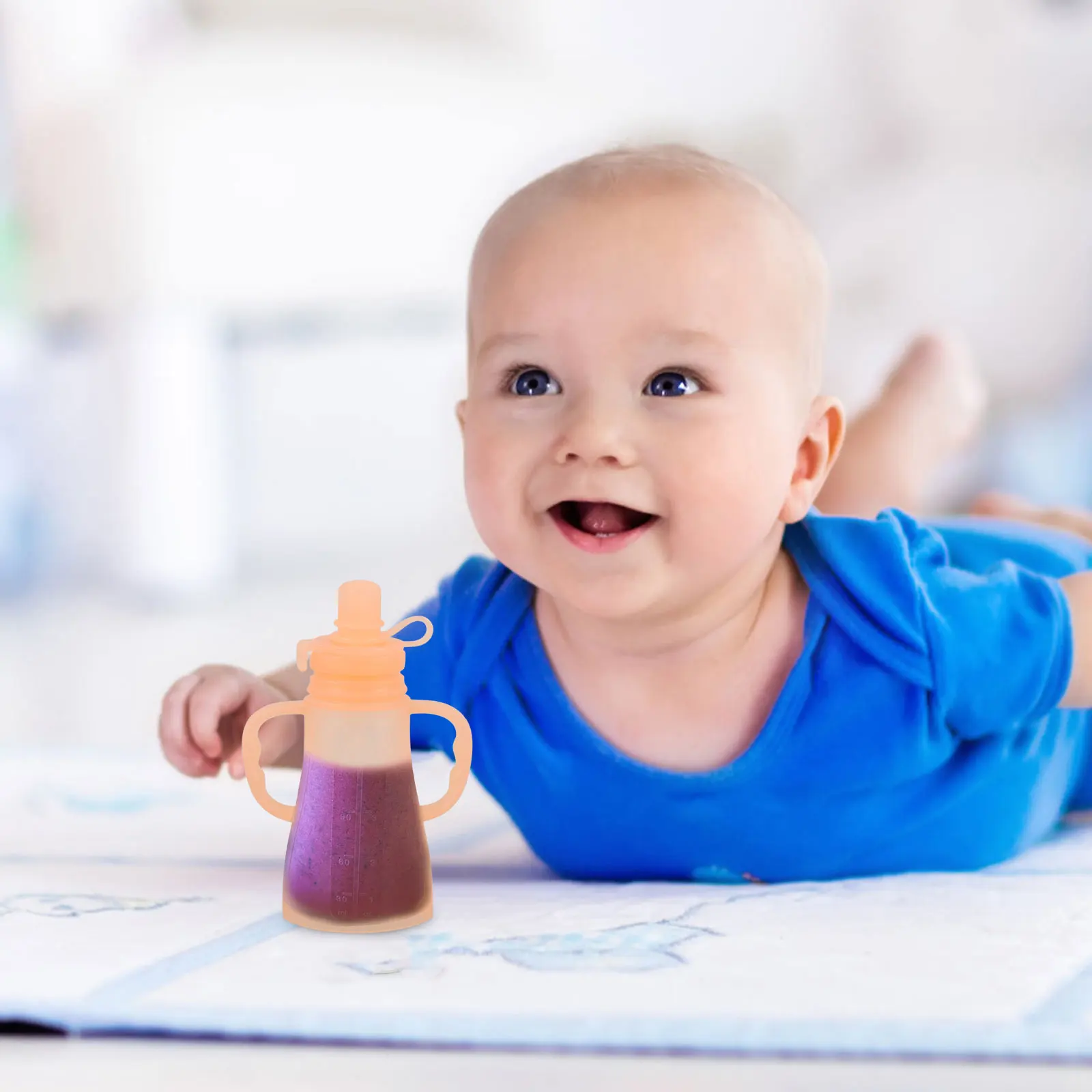 Silicone Baby Food Pouches Reusable Pouch Maker Refillable Holder No Squeeze Choome Storage Bag Milk Bottle Fruit Puree
Silicone Baby Food Pouches Reusable Pouch Maker Refillable Holder No Squeeze Choome Storage Bag Milk Bottle Fruit Puree