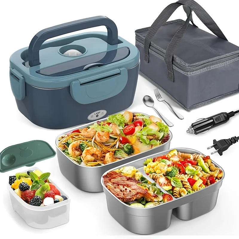 50.72oz Electric Lunch Box& Food Warmer- Portable Stainless Steel Heated Meal Container with Fast Heating, 110V/12V/24V Car P
50.72oz Electric Lunch Box& Food Warmer- Portable Stainless Steel Heated Meal Container with Fast Heating, 110V/12V/24V Car P