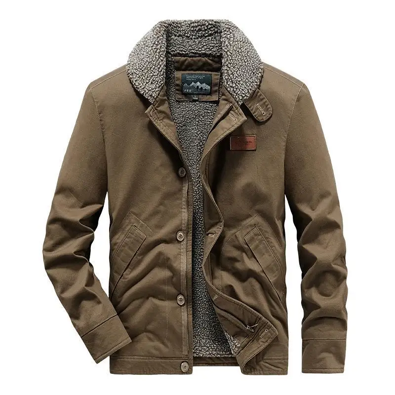 Cotton Jacket for Men's Autumn and Winter New Thickened Lamb Cashmere Cotton Jacket Retro Jacket for Men's
Cotton Jacket for Men's Autumn and Winter New Thickened Lamb Cashmere Cotton Jacket Retro Jacket for Men's