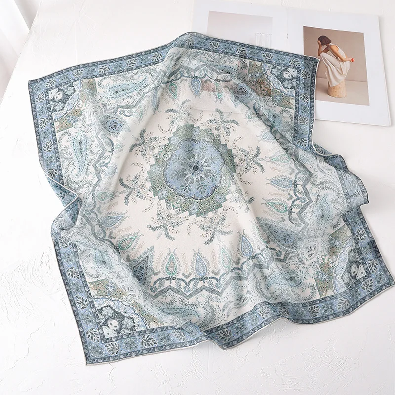 100% Silk Scarf for Women Luxury Brand Gray Blue Paisley Print Neck Scarves Pure Silk Neck Warmer Elegant Woman Accessory
100% Silk Scarf for Women Luxury Brand Gray Blue Paisley Print Neck Scarves Pure Silk Neck Warmer Elegant Woman Accessory