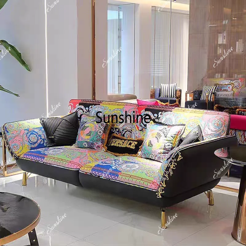 Italian light luxury living room high-end flower cloth combination sofa
Italian light luxury living room high-end flower cloth combination sofa