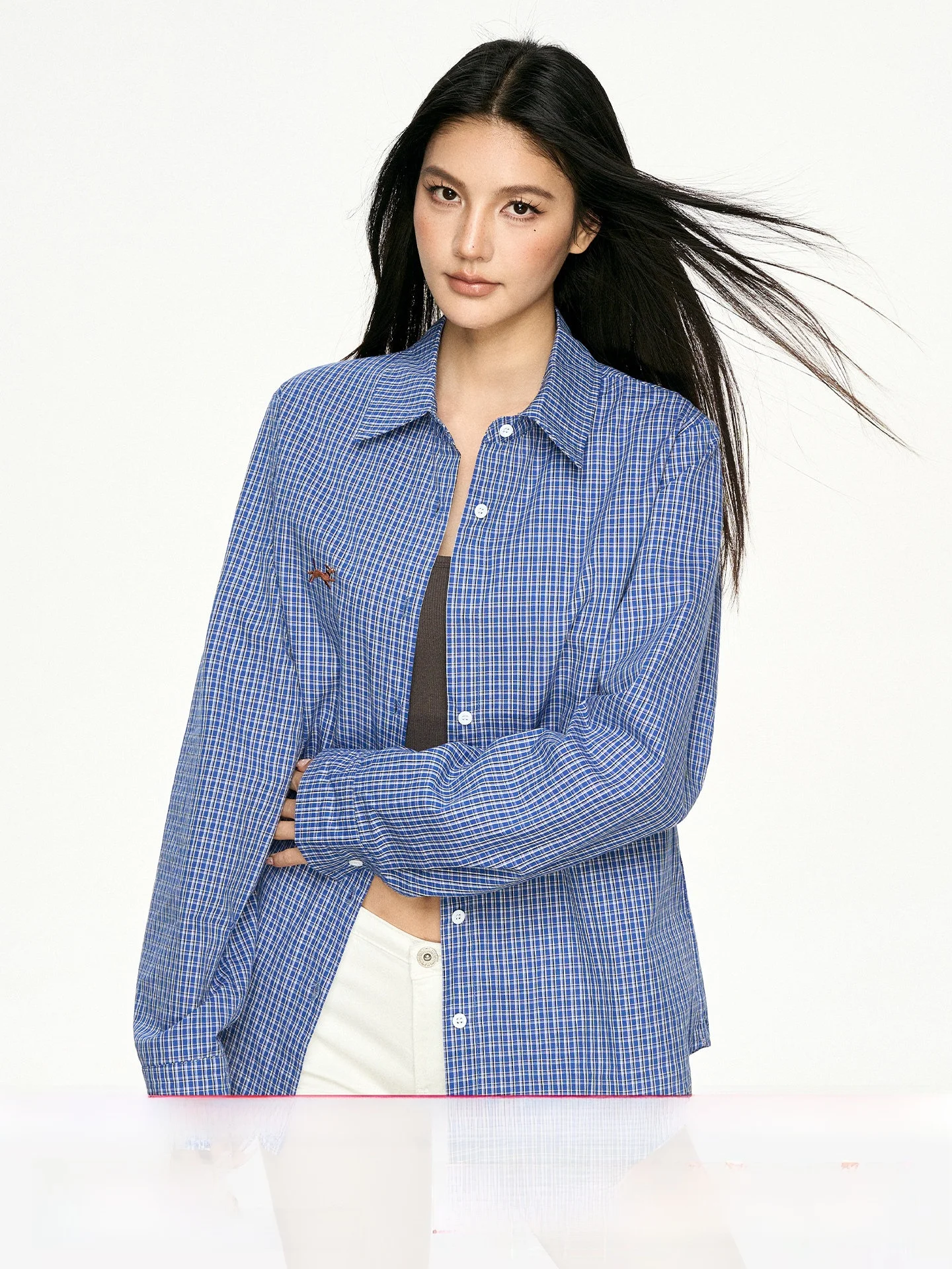 Женская рубашка Aaisup в американском ретро-стиле с вышивкой и клетчатым узором, повседневная, весна 2026, новый дизайн, универсальная, модная, с длинным рукавом
Женская рубашка Aaisup в американском ретро-стиле с вышивкой и клетчатым узором, повседневная, весна 2026, новый дизайн, универсальная, модная, с длинным рукавом