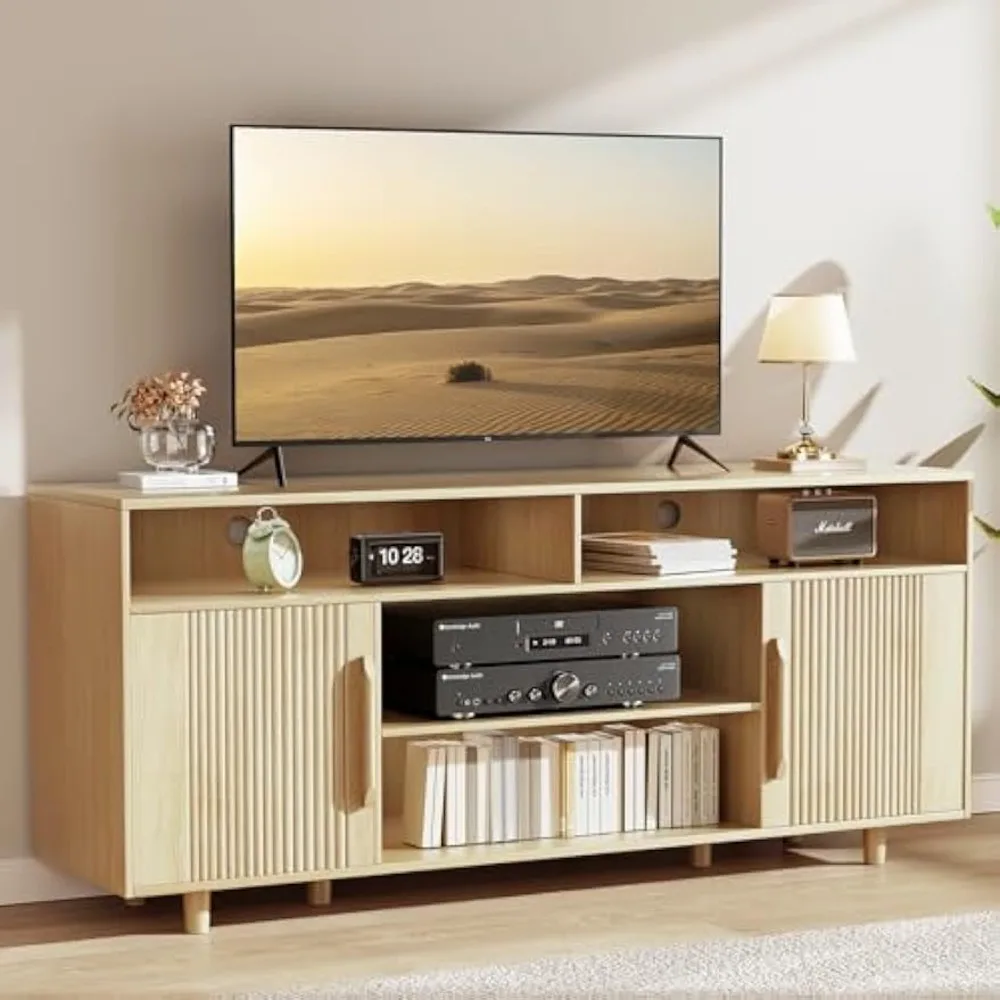 TV Stand for 65 Inch TV, Fluted Modern Entertainment Center with Storage, Media Console TV Cabinet with Soft Close Doors, Wood T
TV Stand for 65 Inch TV, Fluted Modern Entertainment Center with Storage, Media Console TV Cabinet with Soft Close Doors, Wood T