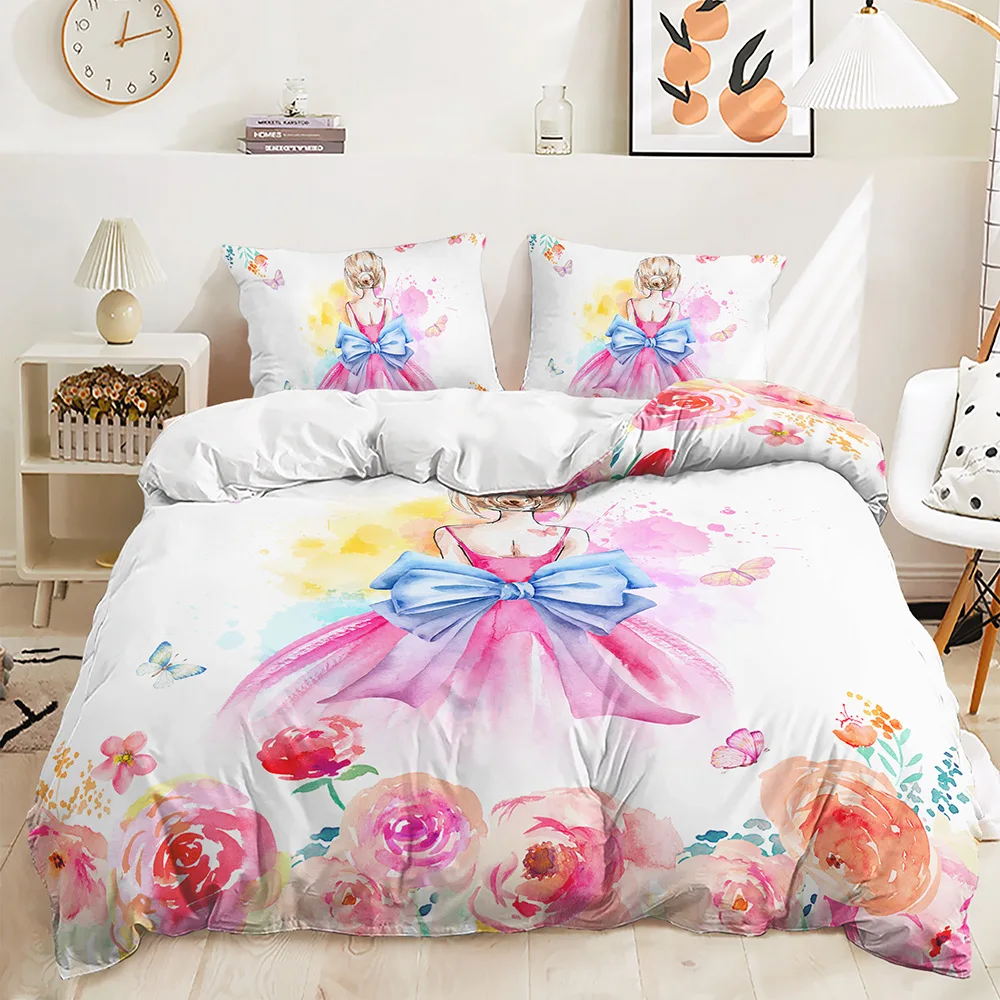 Princess Girl Bedding Set 3D Cartoon Duvet Cover Sets Twin Full Queen King Size with Pillowcase for Kids Girls Gift Bed Linen
Princess Girl Bedding Set 3D Cartoon Duvet Cover Sets Twin Full Queen King Size with Pillowcase for Kids Girls Gift Bed Linen