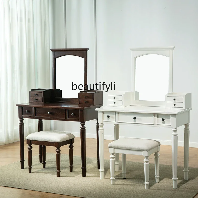 Solid Wood Dressing Table Nordic Modern Simplicity with American Style Makeup Cabinet Bedroom
Solid Wood Dressing Table Nordic Modern Simplicity with American Style Makeup Cabinet Bedroom