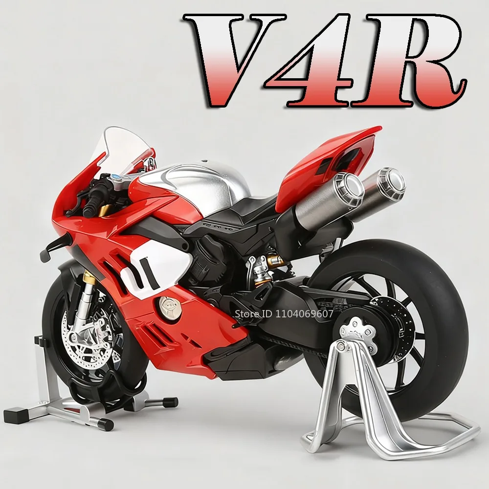 1:9 V4R 1299 Model Motorbike Toy Metal Diecast Spray Motorcycle Sound Light Shock Absorption Front Wheel Steering Christmas Gift
1:9 V4R 1299 Model Motorbike Toy Metal Diecast Spray Motorcycle Sound Light Shock Absorption Front Wheel Steering Christmas Gift