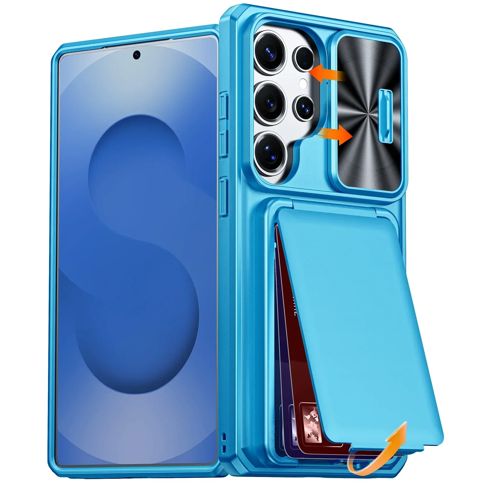 for Samsung Galaxy S25 Ultra Phone Case with Kickstand,Card Holder(RFID Shielding)Camera Lens Cover,Rugged Duty Case-Light Blue
for Samsung Galaxy S25 Ultra Phone Case with Kickstand,Card Holder(RFID Shielding)Camera Lens Cover,Rugged Duty Case-Light Blue