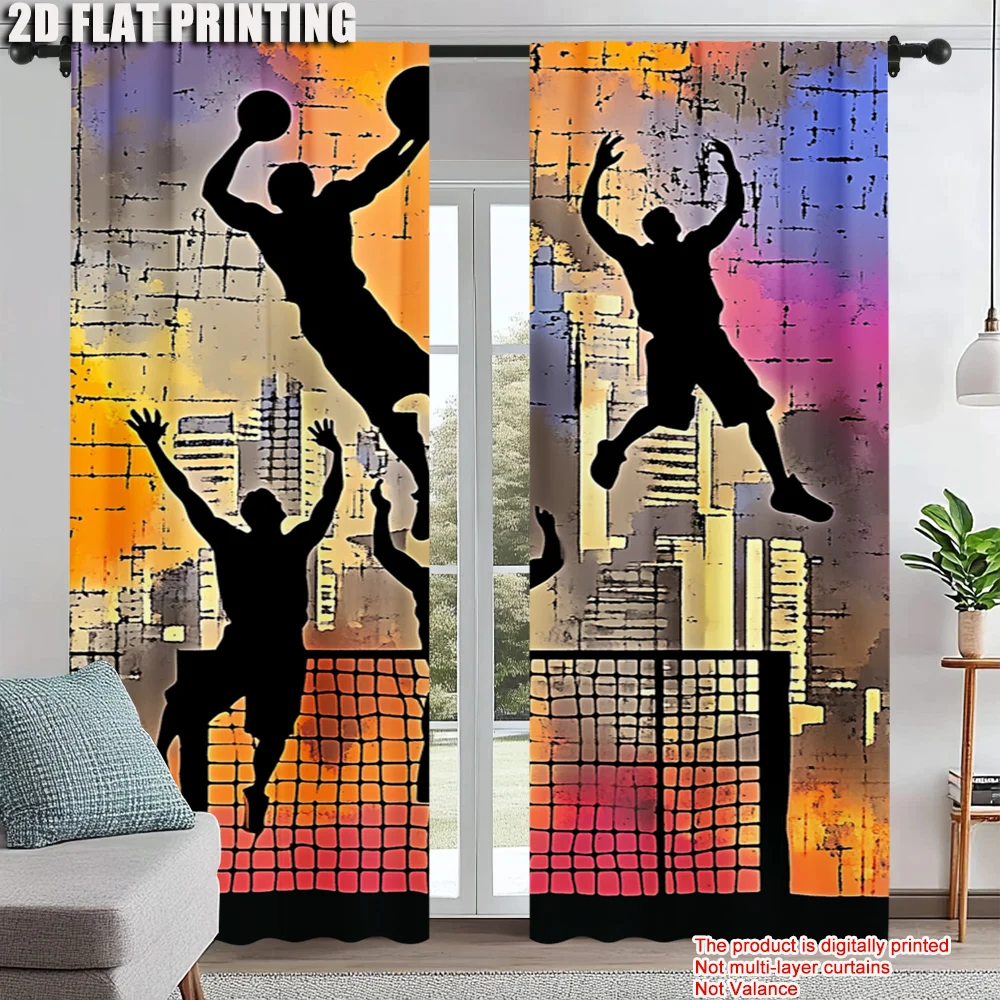 2Pcs Basketball Street Scene Curtains Rod Hole Design For Bedroom Living Room Dining Decor Polyester Machine Washable
2Pcs Basketball Street Scene Curtains Rod Hole Design For Bedroom Living Room Dining Decor Polyester Machine Washable