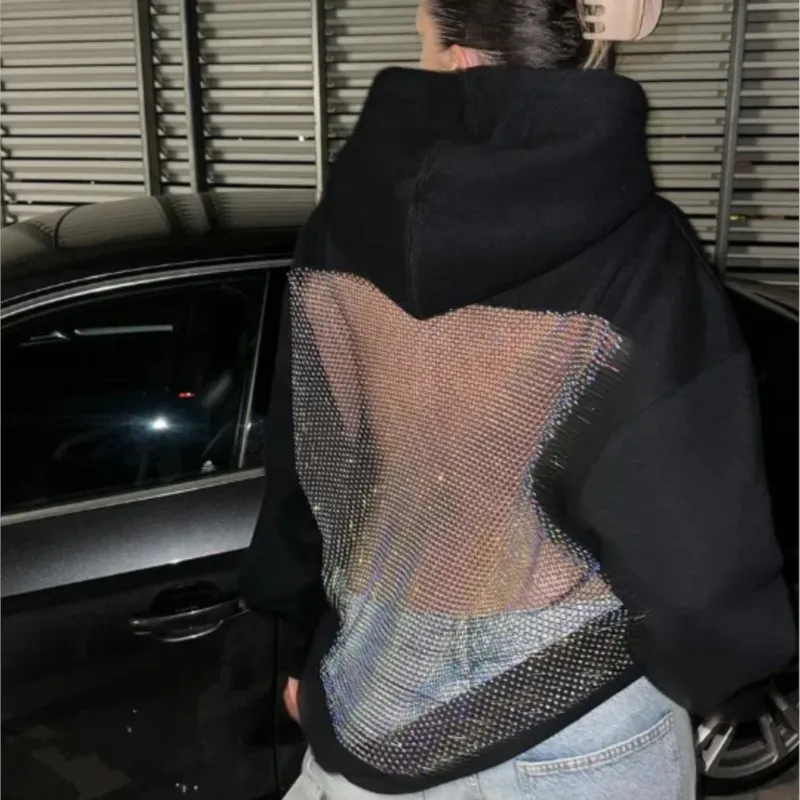 Сексуальный шикарный пуловер с вырезами, женская толстовка с капюшоном, свободная куртка в стиле High Street, однотонный свободный спортивный костюм, новинка 2025 года, женские пальто Y2K
Сексуальный шикарный пуловер с вырезами, женская толстовка с капюшоном, свободная куртка в стиле High Street, однотонный свободный спортивный костюм, новинка 2025 года, женские пальто Y2K