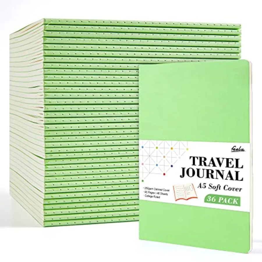 36 Pack Soft Cover Journal Bulk, Lined Blank Travel Journal for Women Men Writing, Notebooks College Ruled for Work, Note Takin
36 Pack Soft Cover Journal Bulk, Lined Blank Travel Journal for Women Men Writing, Notebooks College Ruled for Work, Note Takin