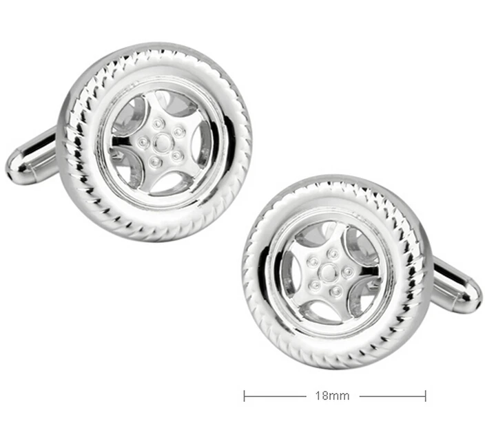Men's Fashion Cufflinks Silver Color Brass Material Novelty Car Tyre Design Cuff Links
Men's Fashion Cufflinks Silver Color Brass Material Novelty Car Tyre Design Cuff Links