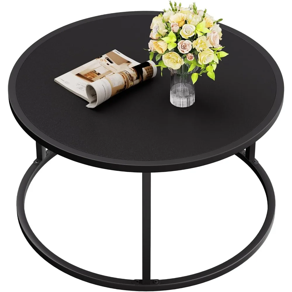 Black Coffee Tables for Living Room, Modern Center Table for Small Space Home Office Gardern, 27.6 × 27.6 × 17.7inch, Black
Black Coffee Tables for Living Room, Modern Center Table for Small Space Home Office Gardern, 27.6 × 27.6 × 17.7inch, Black