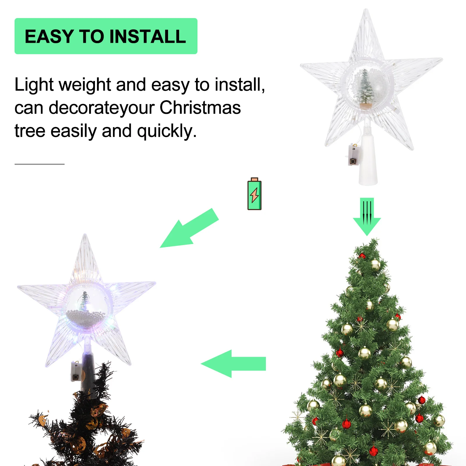 Christmas Tree Top Star Decorative Crystal Ornament For Wall Hanging Sparkling Party Decor Holiday Decoration Festive
Christmas Tree Top Star Decorative Crystal Ornament For Wall Hanging Sparkling Party Decor Holiday Decoration Festive