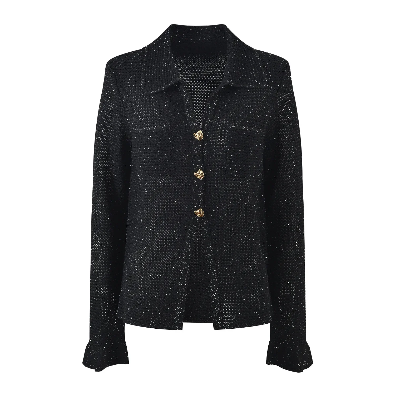2024 Spring Summer Women Elegant Style Turn-down Collar Single-breasted Cardigan Design Knitted Office Lady Cardigan Shirt
2024 Spring Summer Women Elegant Style Turn-down Collar Single-breasted Cardigan Design Knitted Office Lady Cardigan Shirt