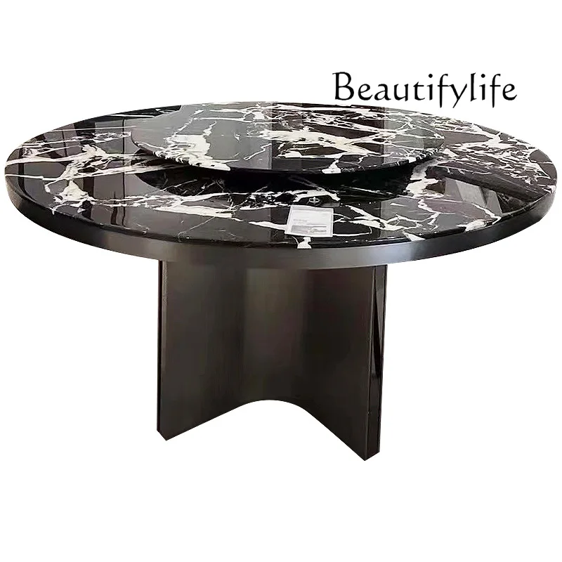 New living room household round natural marble dining table and chair combination light luxury high-end Bulgari luxury stone
New living room household round natural marble dining table and chair combination light luxury high-end Bulgari luxury stone