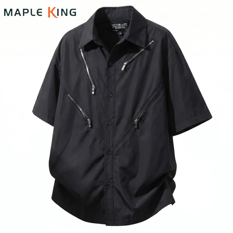 Mode Homme 2026 Yamamoto Black Shirts Summer Man Clothing Multiple Zippers Designer Loose Camisa Streetwear Mens Hipster Shirt
Mode Homme 2026 Yamamoto Black Shirts Summer Man Clothing Multiple Zippers Designer Loose Camisa Streetwear Mens Hipster Shirt