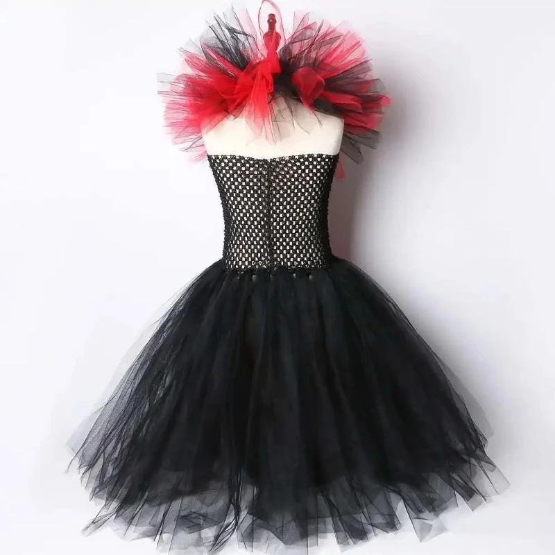 Black Red Devil Long Costumes Girls Halloween Witch Full Length Dresses for Kids Carnival Disguise Outfit with Wings Horns Fork
Black Red Devil Long Costumes Girls Halloween Witch Full Length Dresses for Kids Carnival Disguise Outfit with Wings Horns Fork