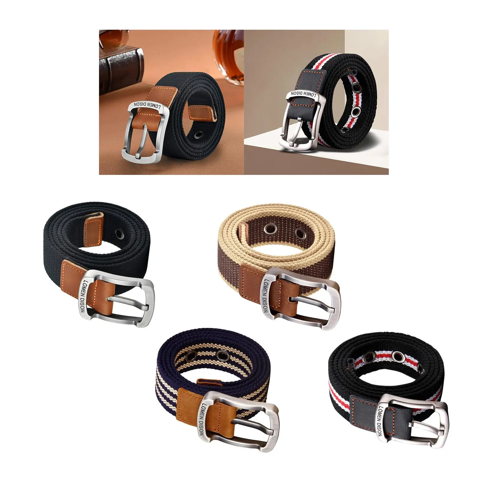 Canvas Belt Woven Alloy Pin Buckle Casual Webbing Belt Wide Fashion Waistband Strap for Business Outdoor Adult
Canvas Belt Woven Alloy Pin Buckle Casual Webbing Belt Wide Fashion Waistband Strap for Business Outdoor Adult