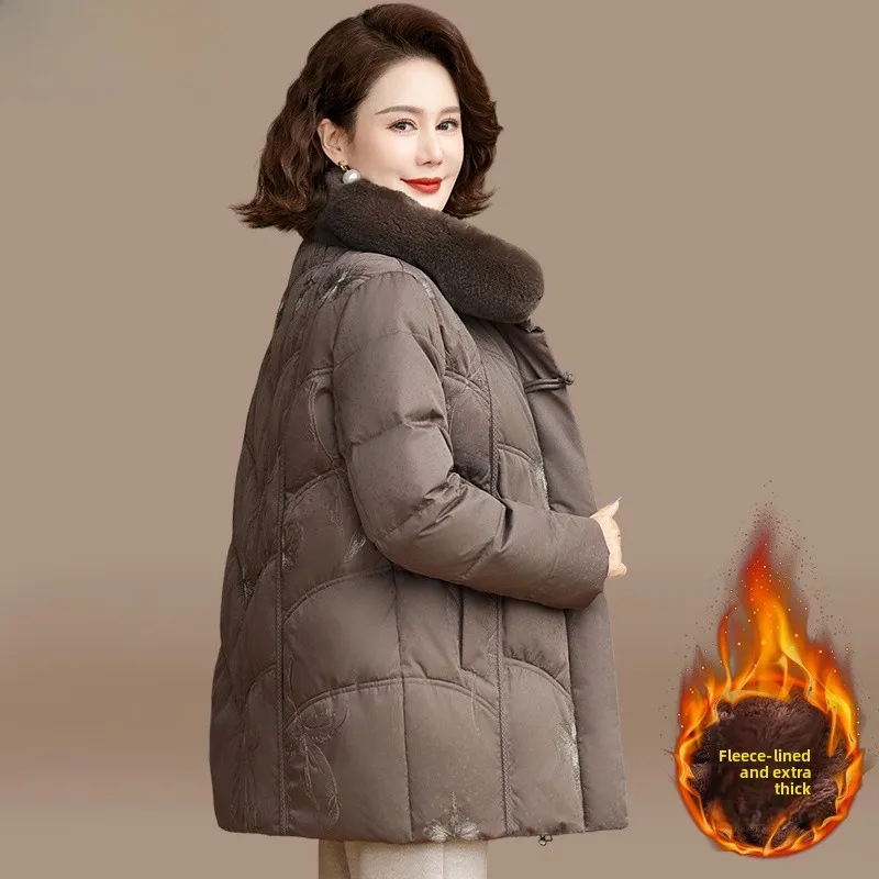 New Chinese Sle Thiened down Cotton Jaet Women's Warmth Faionable Loose Fit Mid-Length Zipper Closure Autumn Winter Coat
New Chinese Sle Thiened down Cotton Jaet Women's Warmth Faionable Loose Fit Mid-Length Zipper Closure Autumn Winter Coat