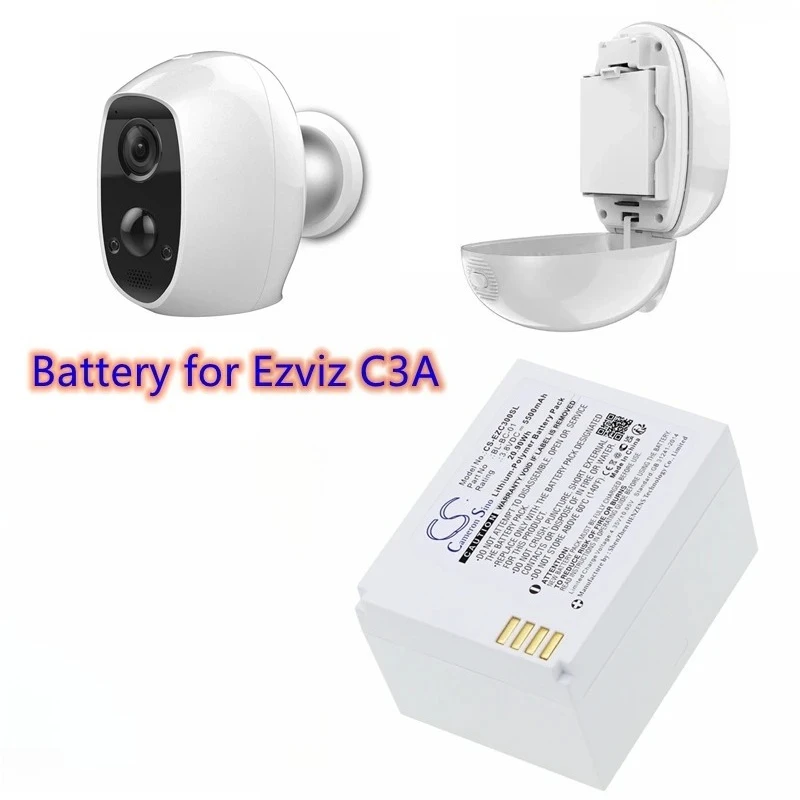 Home Security Camera Battery 3.8V/5500mAh BL-BC-01 for Ezviz C3A
Home Security Camera Battery 3.8V/5500mAh BL-BC-01 for Ezviz C3A