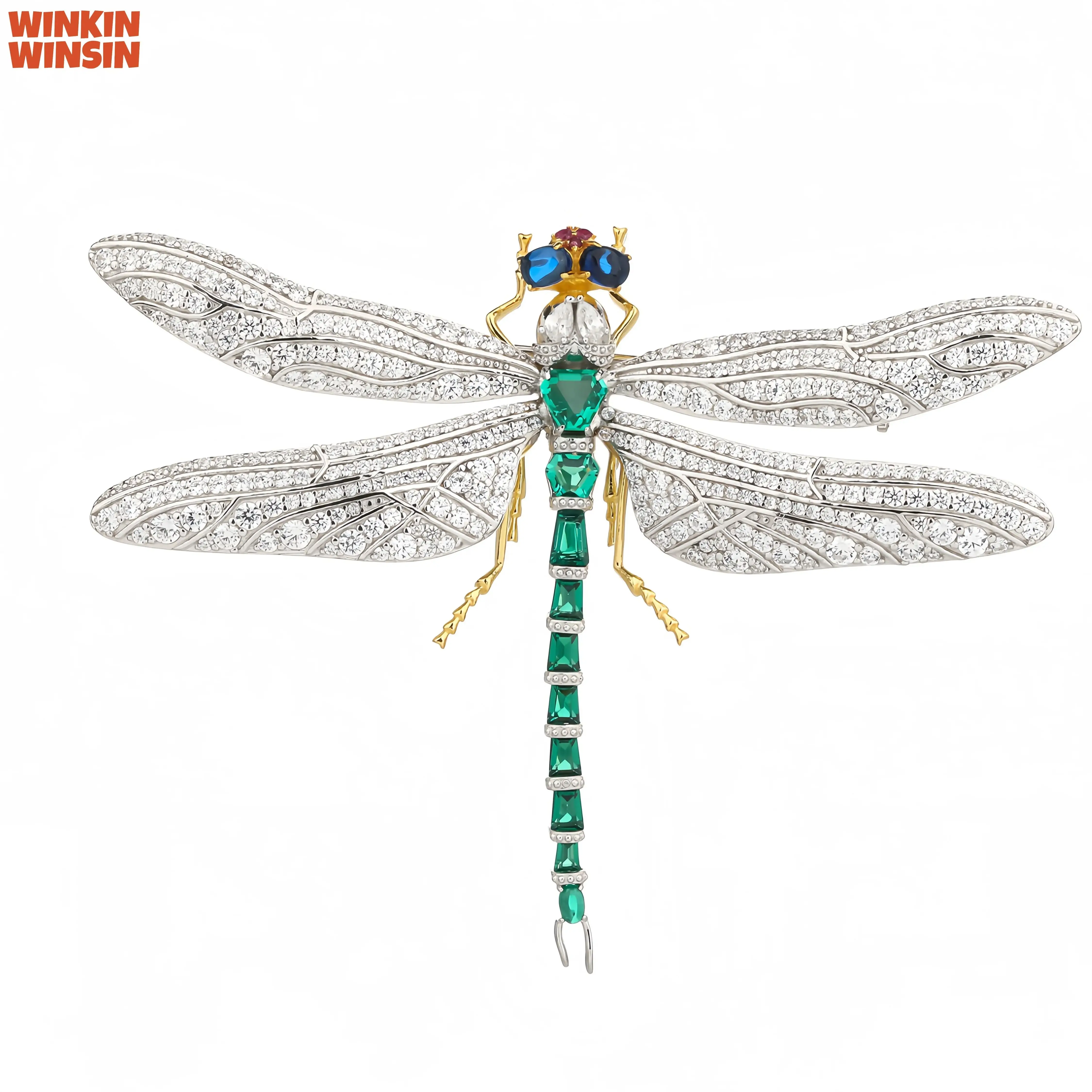 WINKIN WINSIN Brand MST S925 925 Sterling Silver Dragonfly Brooch Lab Grown Gemstones High Carbon Diamond Brooch Jewelry
WINKIN WINSIN Brand MST S925 925 Sterling Silver Dragonfly Brooch Lab Grown Gemstones High Carbon Diamond Brooch Jewelry