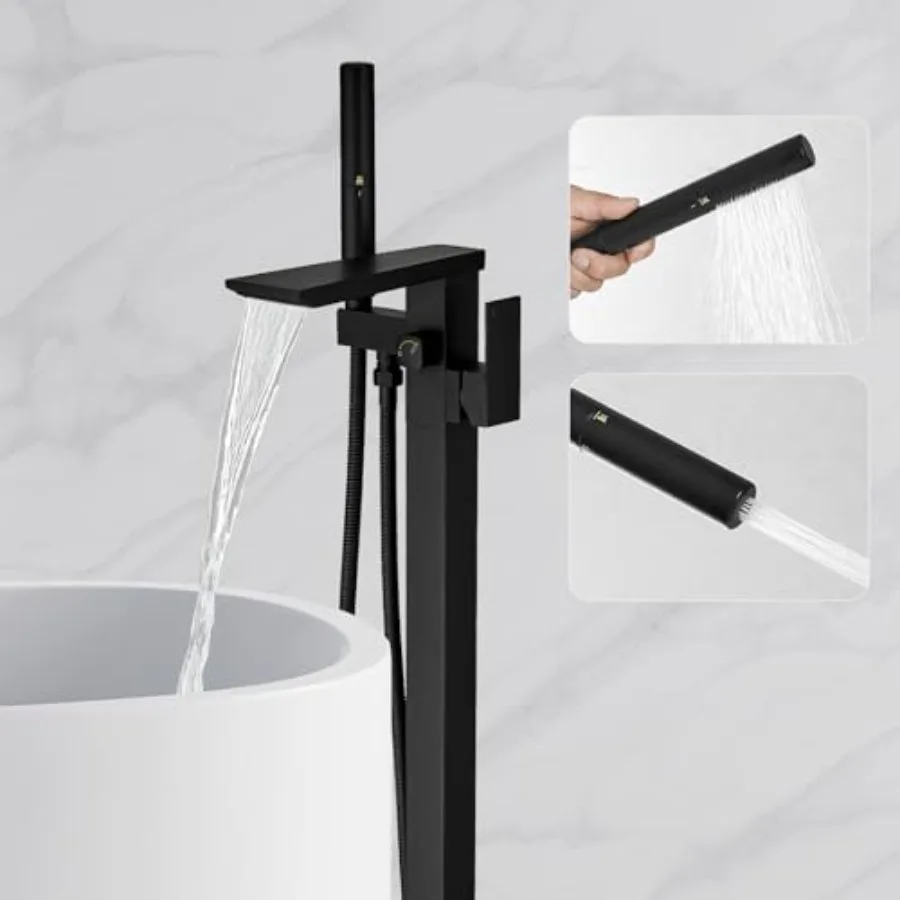 Matte Black Bathtub Filler Freestanding Tub Filler Floor Mount Tub Faucet Waterfall Free Standing Bathtub Faucet High Flow Bras
Matte Black Bathtub Filler Freestanding Tub Filler Floor Mount Tub Faucet Waterfall Free Standing Bathtub Faucet High Flow Bras