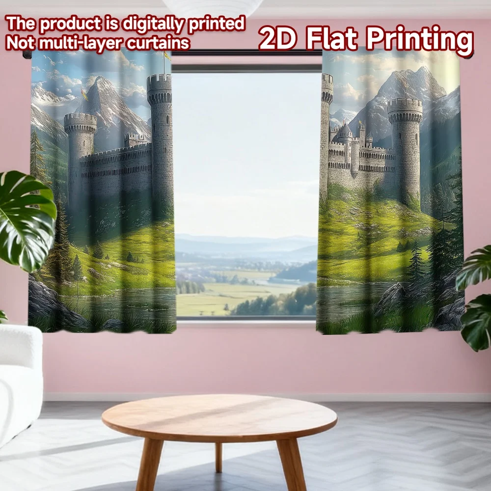 2D flat printing 2pcs Party Curtains Medieval Castle in Mountains Digital Printed Polyester Drapes Birthday Party Use for
2D flat printing 2pcs Party Curtains Medieval Castle in Mountains Digital Printed Polyester Drapes Birthday Party Use for