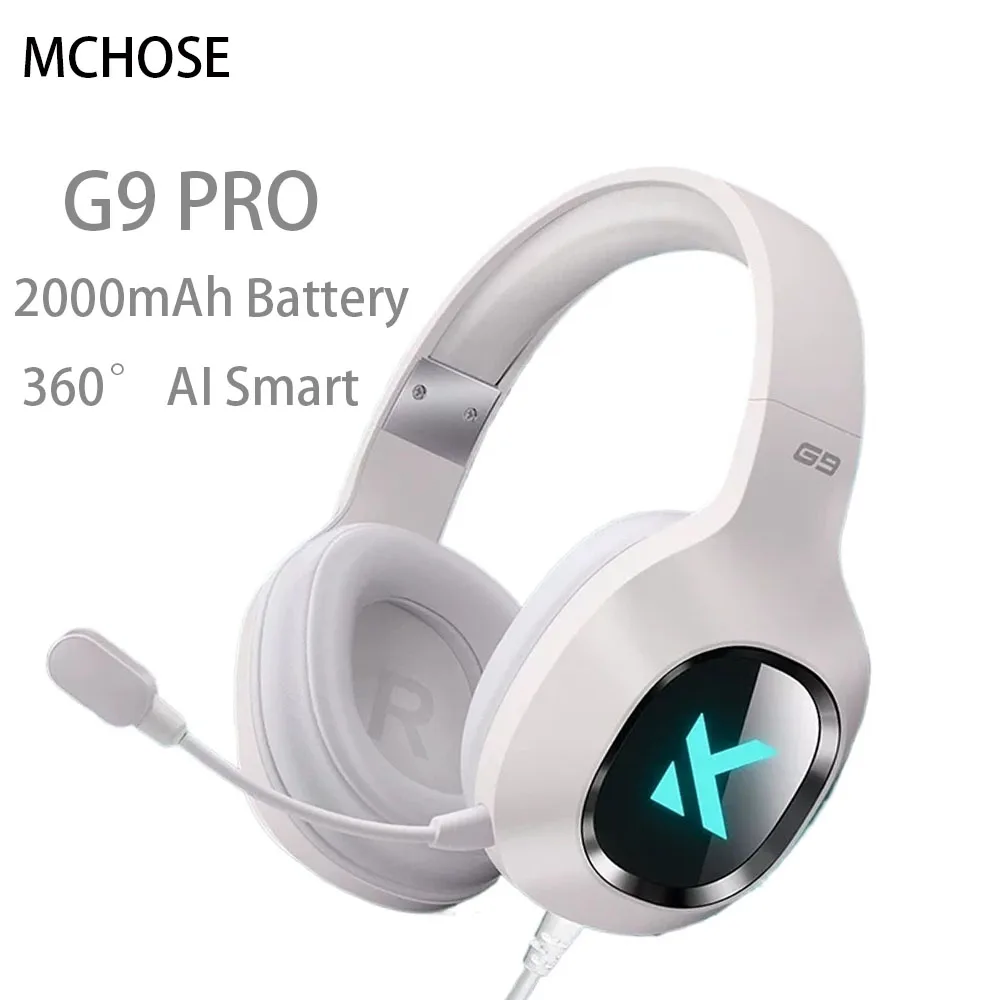 Наушники MCHOSE G9 Pro, игровой ПК с четырьмя режимами, три Bluetooth, беспроводные наушники и наушники с шумоподавлением Ai
Наушники MCHOSE G9 Pro, игровой ПК с четырьмя режимами, три Bluetooth, беспроводные наушники и наушники с шумоподавлением Ai