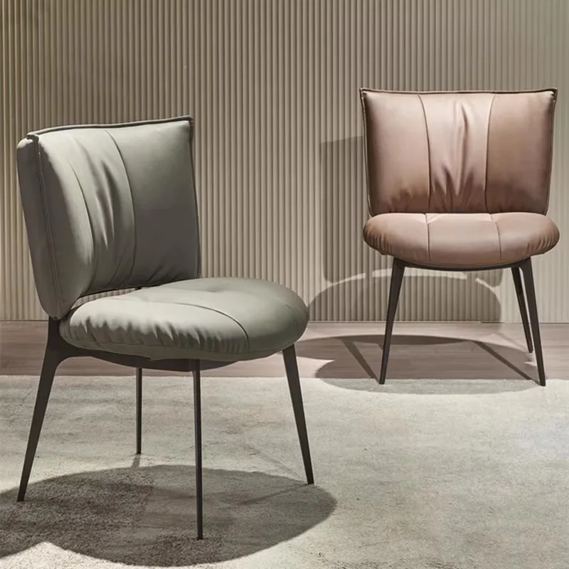 Italian minimalist leather dining chair household high-end casual soft bag restaurant chair designer model room cafe chair
Italian minimalist leather dining chair household high-end casual soft bag restaurant chair designer model room cafe chair