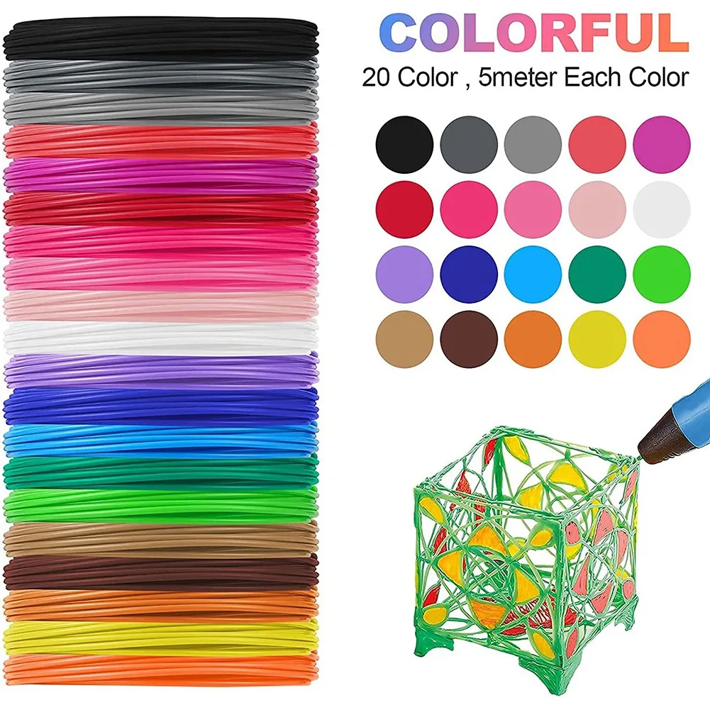 # 826R Заправки для 3D-ручки PLA, 20 цветов, 16 футов на цвет, всего 320 футов (разноцветные)
# 826R Заправки для 3D-ручки PLA, 20 цветов, 16 футов на цвет, всего 320 футов (разноцветные)