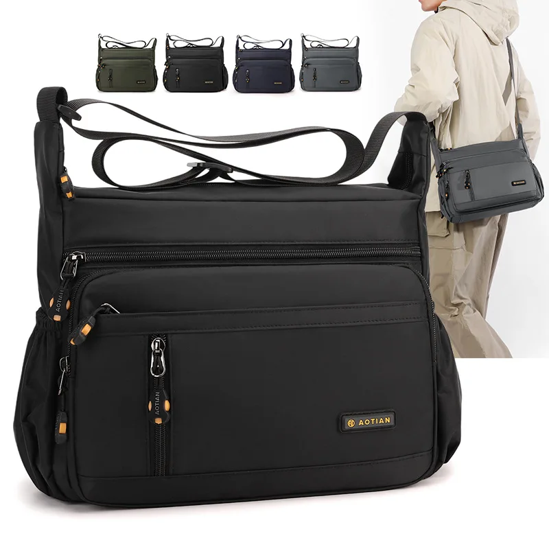 Прочная мужская многофункциональная сумка через плечо из ткани Оксфорд, водонепроницаемая, легкая, с множеством карманов, большой вместимости.
Прочная мужская многофункциональная сумка через плечо из ткани Оксфорд, водонепроницаемая, легкая, с множеством карманов, большой вместимости.