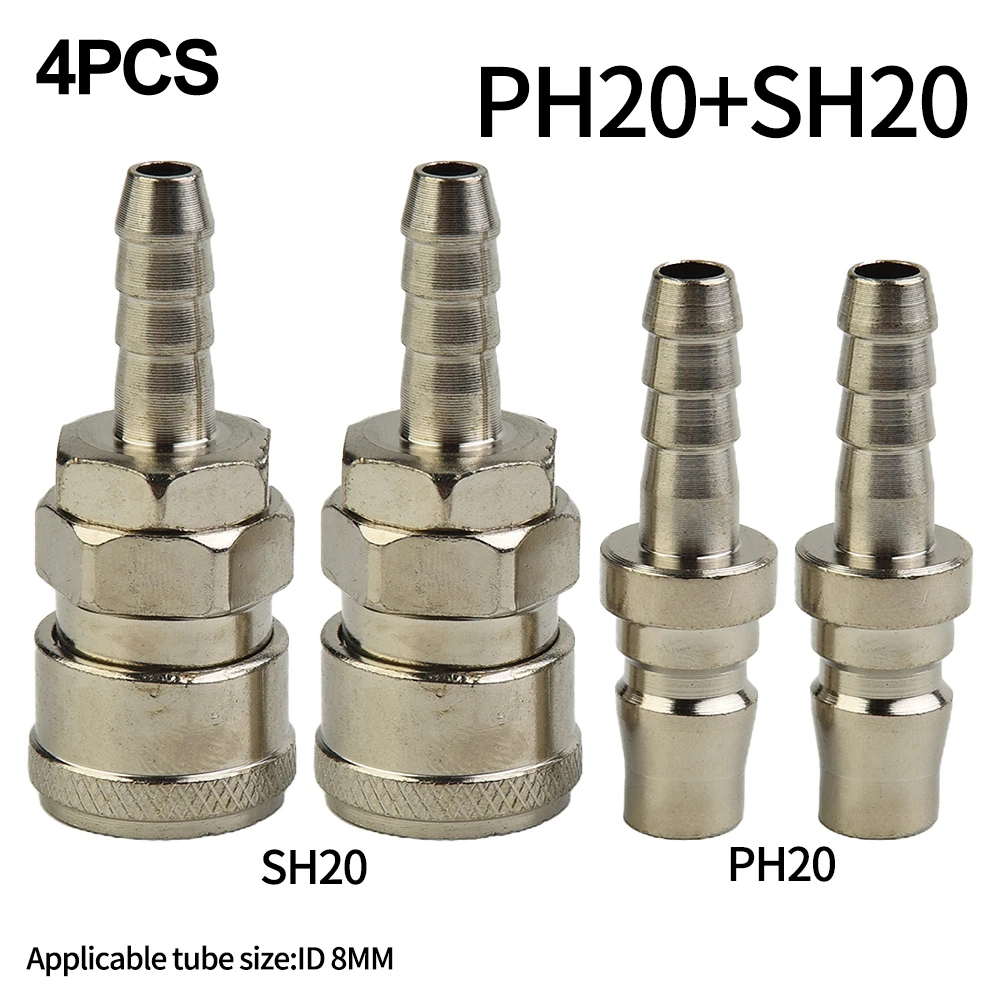 4Pcs Iron Air Line Hose Fittings Quick Release Air Line Hose Fittings Coupler Connector 8mm Compressor SH20 PH20
4Pcs Iron Air Line Hose Fittings Quick Release Air Line Hose Fittings Coupler Connector 8mm Compressor SH20 PH20