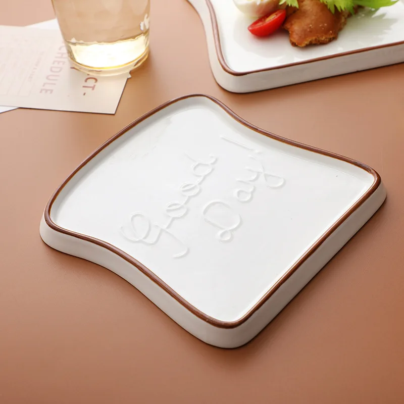 European Ceramic Bread Plate Creative Toast Disc Personality Simplicity Household Tableware Dessert Cake Disc Breakfast Plate
European Ceramic Bread Plate Creative Toast Disc Personality Simplicity Household Tableware Dessert Cake Disc Breakfast Plate