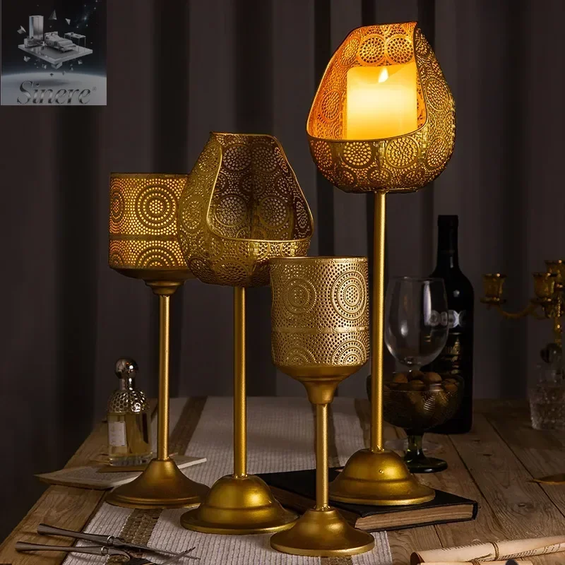 European retro wrought iron medieval high-end candle holder ornament household Christmas French romantic candlelight dinner
European retro wrought iron medieval high-end candle holder ornament household Christmas French romantic candlelight dinner