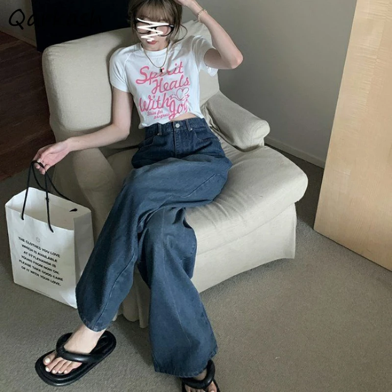 Solid Jeans Women Spring Girls Retro High Waist Slender Causal All-match Oversize Loose Simple Korean Fashion Washed Wide Leg
Solid Jeans Women Spring Girls Retro High Waist Slender Causal All-match Oversize Loose Simple Korean Fashion Washed Wide Leg