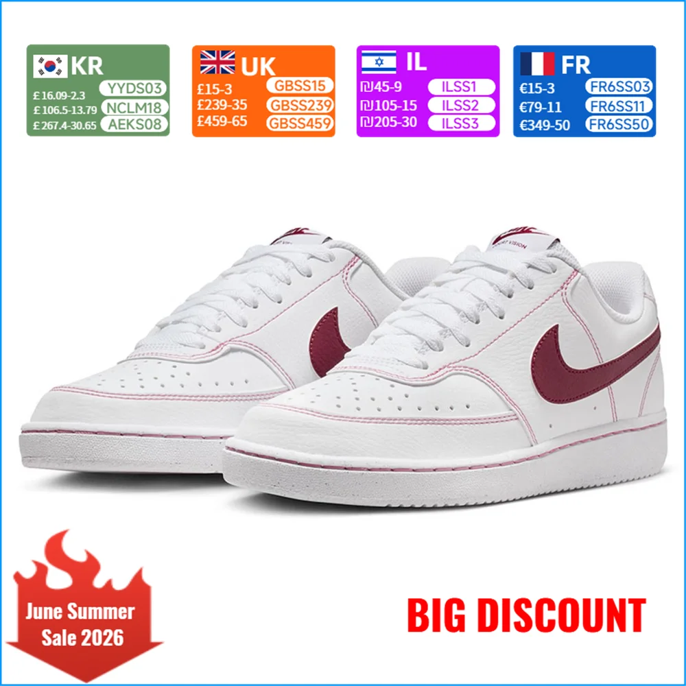 Nike Women's Casual Shoes COURT VISION LO NN Sneakers IO9552-100
Nike Women's Casual Shoes COURT VISION LO NN Sneakers IO9552-100